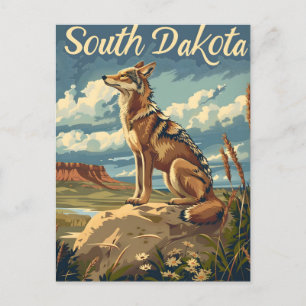 South Dakota Coyote Postkarte