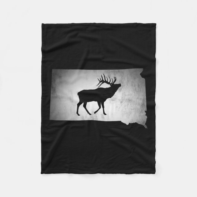 South Dakota Elk Junting Fleecedecke (Vorderseite)