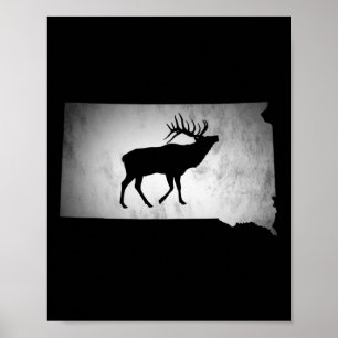 South Dakota Elk Junting Poster