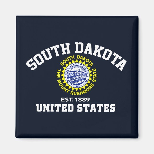 South Dakota Est 1889 USA Staat Independence Day Magnet (Vorne)