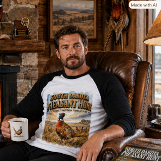 South-Dakota-Fasanenjagd-Motto-Outdoorsman T-Shirt