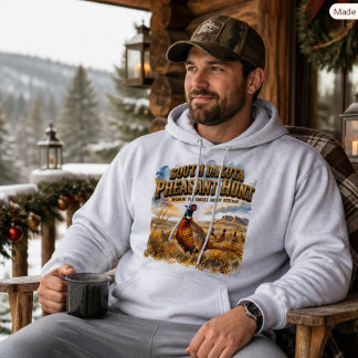 South-Dakota-Fasanenjagd-Slogan-Outdoorsman-Grau Hoodie