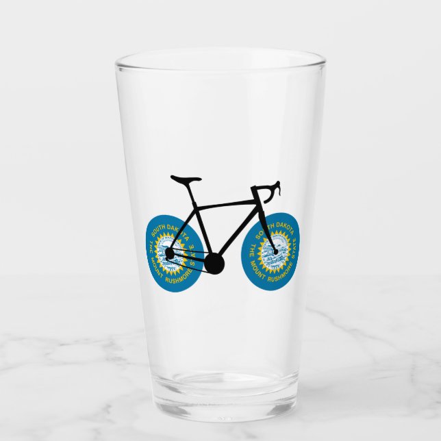 South Dakota Flag Cycling Glas (Vorderseite)
