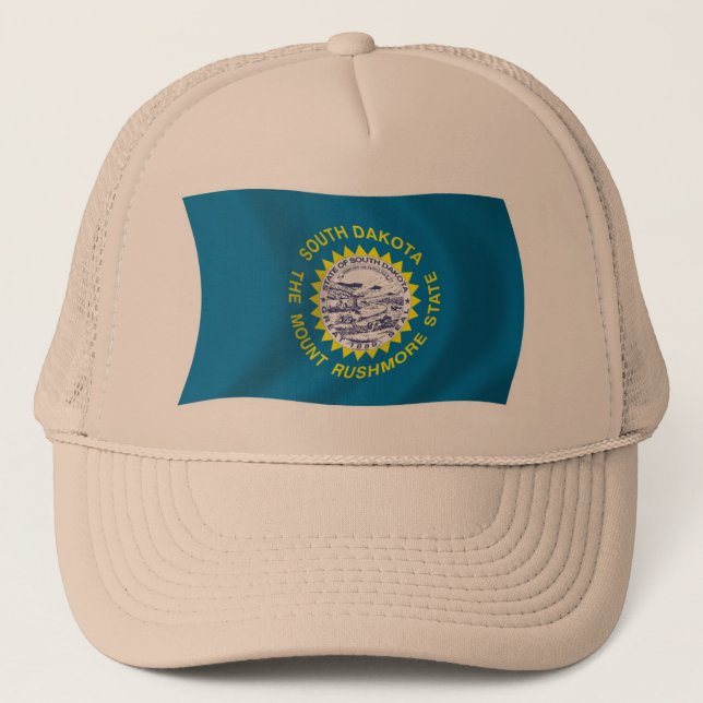 South Dakota Flag Hat Truckerkappe (Vorderseite)