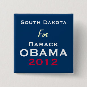 SOUTH DAKOTA für Kampagnen-Knopf OBAMA 2012 Button