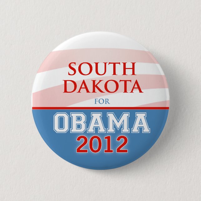 SOUTH DAKOTA für Obama 2012 Button (Vorderseite)