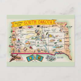 South Dakota Grußkarte Postkarte