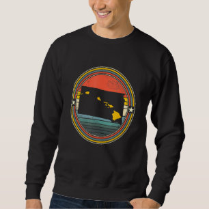 South Dakota Hawaii Roots Origin Staat Map Retro Sweatshirt