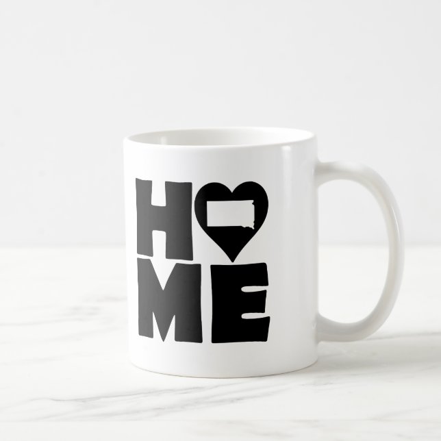 South Dakota Home Heart State Mug oder Travel Mug Tasse (Rechts)