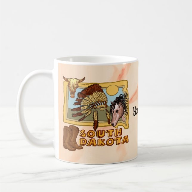 South Dakota Kaffeetasse (Links)