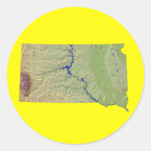 South Dakota Karte Aufkleber