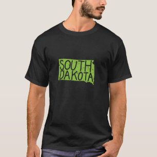 South Dakota Map Kontur USA T-Shirt