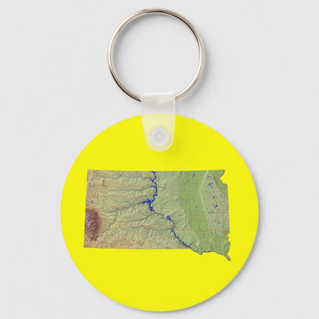 South Dakota Map Schlüsselanhänger (Vorderseite)