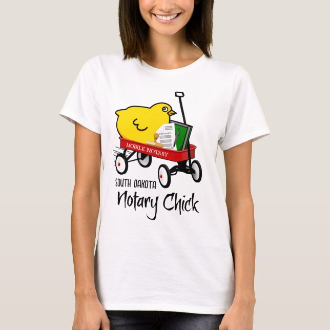 South Dakota Mobile Notary Chick Red Wagon T - Shi T-Shirt (Vorderseite)