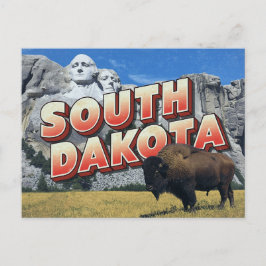 South Dakota Mount Rushmore Bison Postkarte