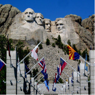 South Dakota Mount Rushmore Fotoskulptur Magnet