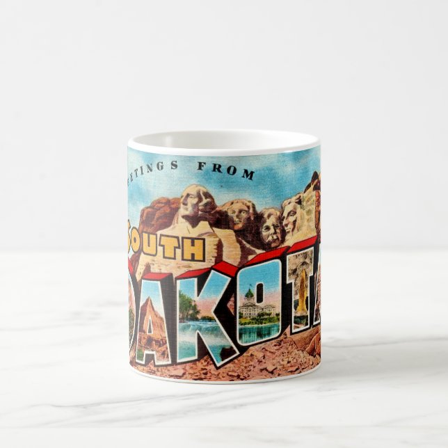 South Dakota Mt Rushmore Postkarte  Kaffeetasse (Mittel)