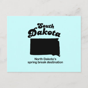 South Dakota - Nord-Dakota-Frühlingspause Postkarte