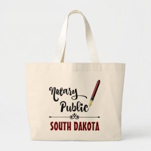 South Dakota Notary Public Ink Pen Jumbo Stoffbeutel