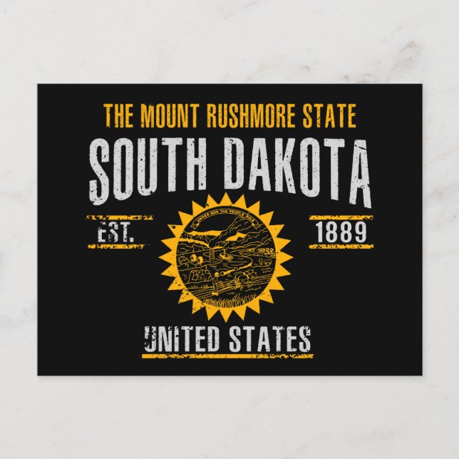 South Dakota Postkarte (Vorderseite)