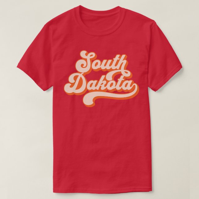 South Dakota Retro T-Shirt (Design vorne)