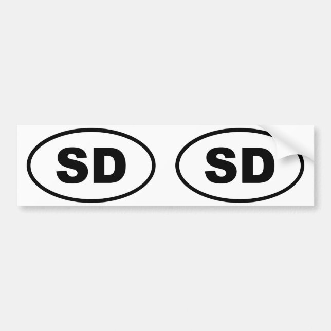 South Dakota SD Oval Autoaufkleber (Vorne)