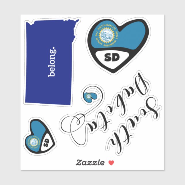 South Dakota Staat, Blatt Die Aufkleber schneiden (Blatt)