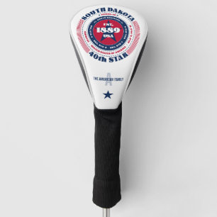 South Dakota Staat Circle Custom Golf Head Cover Headcover