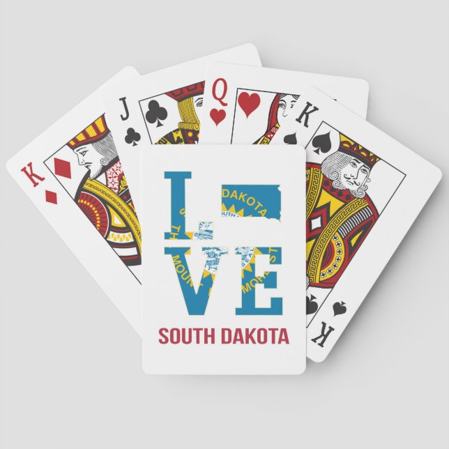 South Dakota Staat Liebe USA Spielkarten (Rückseite)