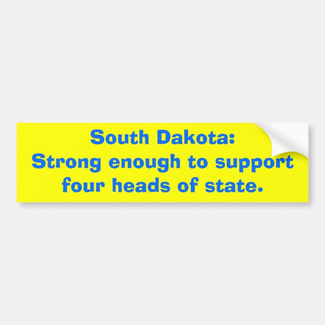 South Dakota: Stark genug zum supportfour geht… Autoaufkleber (Vorne)