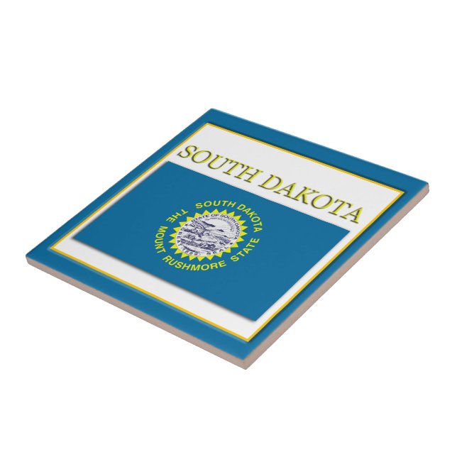 South Dakota State Flag Design Tile Fliese (Seite)
