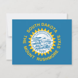 South Dakota State Flag Golden Rays Souvenir Postkarte
