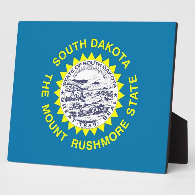 South Dakota State Flag Plaque Fotoplatte (Seite)
