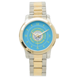 South Dakota State Flag Watch Design Armbanduhr