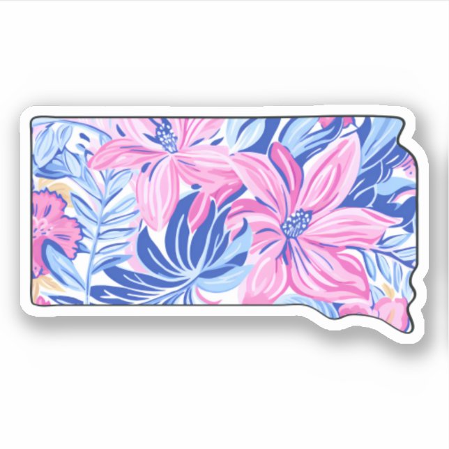 South Dakota - Summer Sticker - Lilly Inspiriert (Vorderseite)