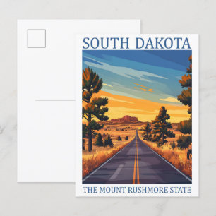 South Dakota The Mount Rushmore Staat USA Travel Postkarte
