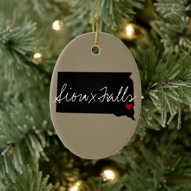South Dakota Town Keramikornament (Baum)