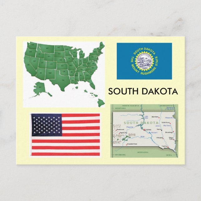 South Dakota, USA Postkarte (Vorderseite)