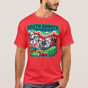 South Dakota USA Sehenswürdigkeiten Skyline Mount T-Shirt