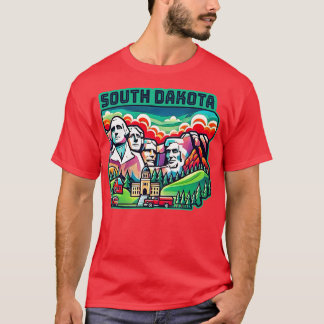 South Dakota USA Sehenswürdigkeiten Skyline Mount  T-Shirt