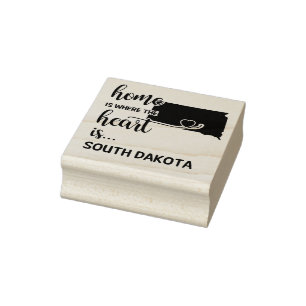 South Dakota Zuhause ist das Herz Gummistempel