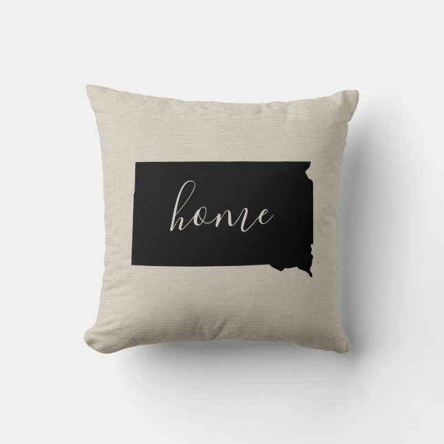 South Dakota Zuhause Staat Throw Kissen (Vorderseite)