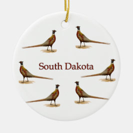 South- Dakotafasane Keramik Ornament