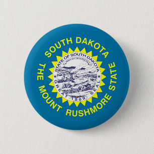 South- Dakotaflagge Button