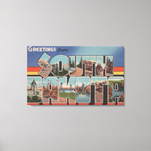 South DakotaGroße BuchstabenszenenSouth Dakota Leinwanddruck