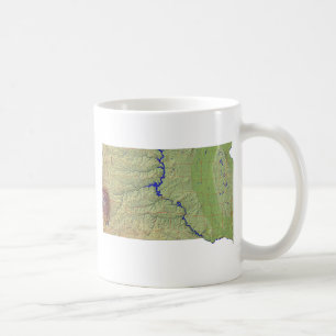 South Dakotan Flag + Karte Tasse