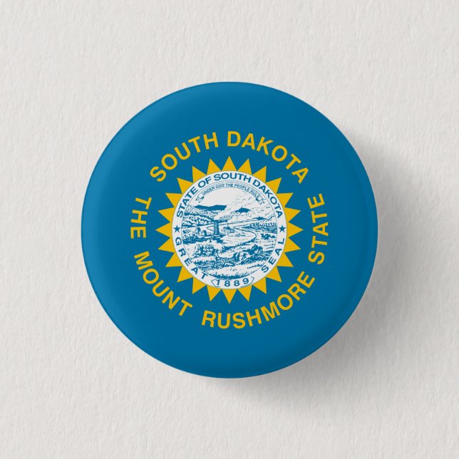 South-Dakotan-Flagge, Flagge Süddakotas Button (Vorderseite)