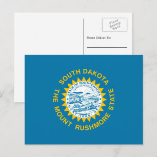 South-Dakotan-Flagge, Flagge Süddakotas Postkarte