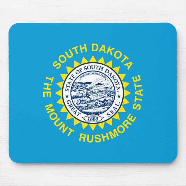South- DakotaStaats-Flaggen-Entwurf Mousepad (Vorne)