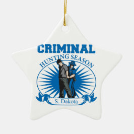 South- Dakotaverbrecher-Jagdsaison Keramikornament